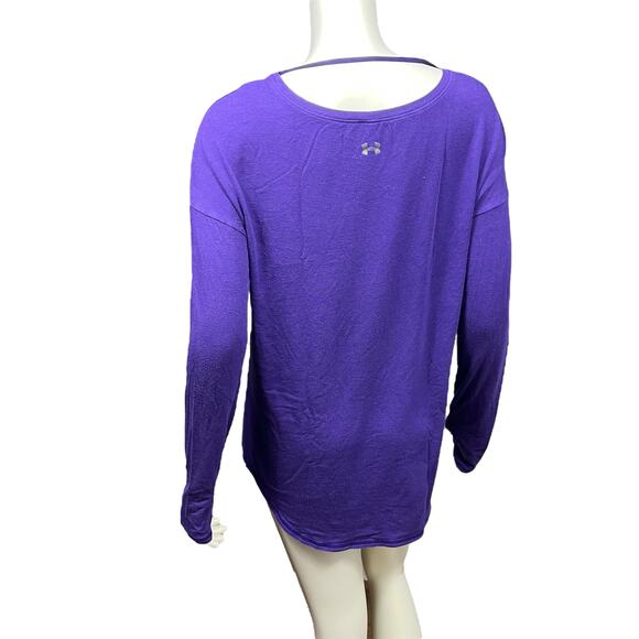 Under Armour Grape Purple Long Sleeve Shirt – Size Medium, 28" Length - Picture 3 of 10